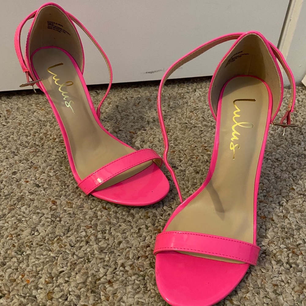 Neon pink heels!